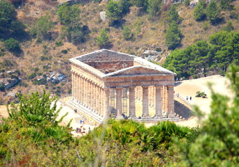 Classic Doric Greek Temple At Segesta, Sicily
