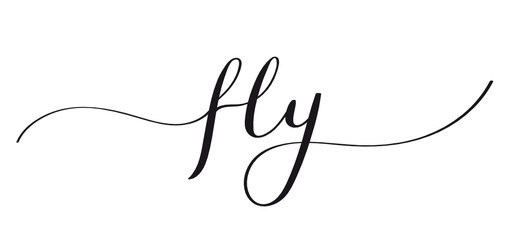 FLY brush calligraphy banner