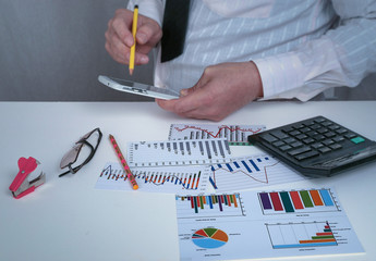 Businessperson working in office