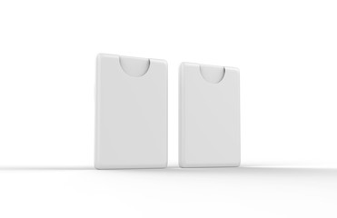 Pocket Perfume Mock-up Template On Isolated White Background, Ready Pocket Tester Mock-up For Your Design, 3D Illustration