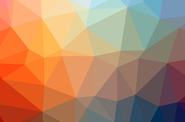 Illustration of abstract Orange horizontal low poly background. Beautiful polygon design pattern.