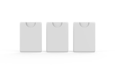 Pocket Perfume Mock-up Template On Isolated White Background, Ready Pocket Tester Mock-up For Your Design, 3D Illustration