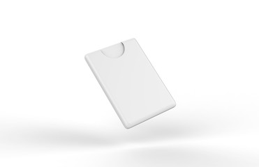 Pocket Perfume Mock-up Template On Isolated White Background, Ready Pocket Tester Mock-up For Your Design, 3D Illustration