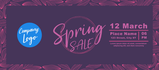 Naklejka premium Spring Sale Background
