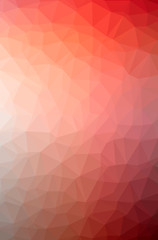 Illustration of abstract Red vertical low poly background. Beautiful polygon design pattern.