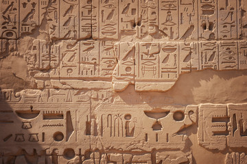 Ancient egyptian carvings in Luxor
