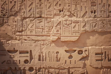 Foto op Plexiglas Ancient egyptian carvings in Luxor © feferoni