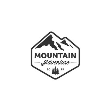 adventure logo designs inspirations with the mountain view