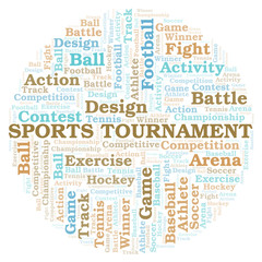 Sports Tournament word cloud.