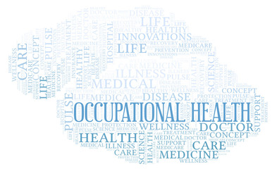 Fototapeta premium Occupational Health word cloud.