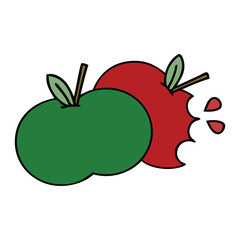 cute cartoon juicy apple