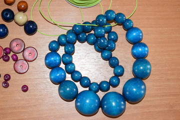 beads on white background