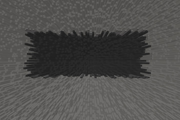 Abstract gray background with a with bulk parallelepipeds