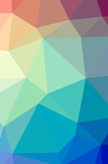 Illustration of abstract Blue, Red, Yellow And Green vertical low poly background. Beautiful polygon design pattern.