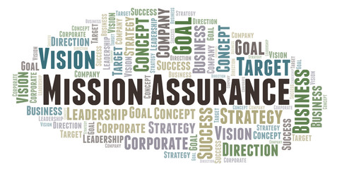 Mission Assurance word cloud.
