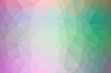 Illustration of abstract Green, Purple horizontal low poly background. Beautiful polygon design pattern.