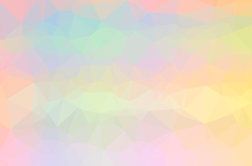 Fototapeta premium Illustration of abstract Orange, Yellow horizontal low poly background. Beautiful polygon design pattern.