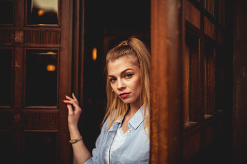 portrait of a young woman in berlin 