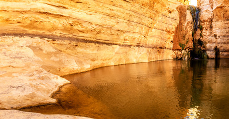 panorama view in canyon, E'in Ovdat nature reserve, Israel