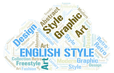 Obraz premium English Style word cloud.