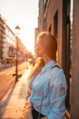 Fototapeta premium portrait of a young woman in berlin 