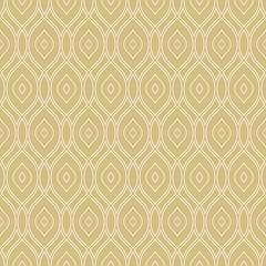 Fototapeta premium Seamless vector ornament. Modern background. Geometric modern golden and white pattern