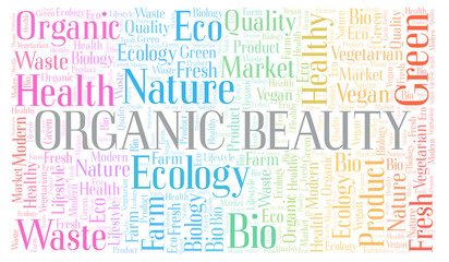 Organic Beauty word cloud.