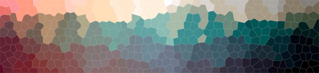 Fototapeta premium Abstract illustration of blue and brown Small Hexagon background