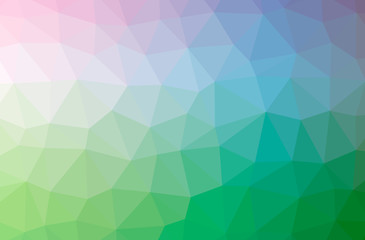 Obraz premium Illustration of abstract Blue, Green horizontal low poly background. Beautiful polygon design pattern.
