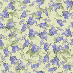 bluebells seamless floral pattern