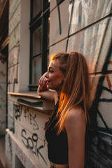 Obraz premium portrait of a young woman in berlin 