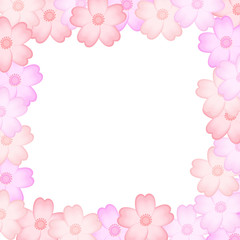 Fototapeta na wymiar Sakura frame message sheet. 桜フレームのメッセージシート