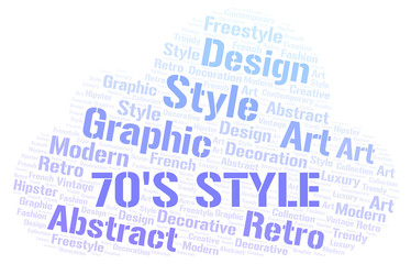 Fototapeta premium 70's Style word cloud.