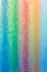 Illustration of abstract Blue, Red And Yellow vertical low poly background. Beautiful polygon design pattern.