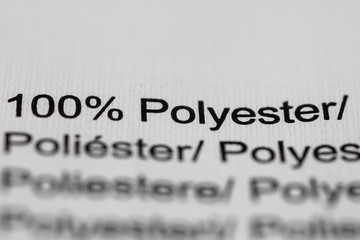 Clothing label polyester