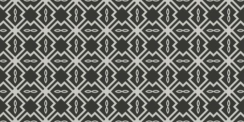 Seamless Modern Pattern. Art-Deco Geometric Background. Graphic Design. Vector Illustration. Grey charcoal color