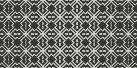 Seamless Modern Pattern. Art-Deco Geometric Background. Graphic Design. Vector Illustration. Grey charcoal color
