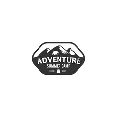 adventure logo design outdoor vector mountain illustration