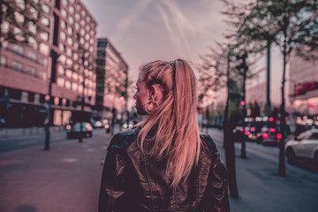 Fototapeta premium portrait of a young woman in berlin 