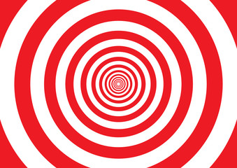 Red white radial circles