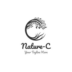 nature logo designs and c symbol