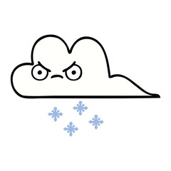 cute cartoon snow cloud