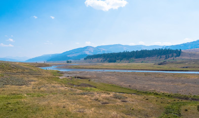 Lamar Valley in Yellowstone National Park, WY, USA