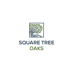 oaks logo designs in square symbol