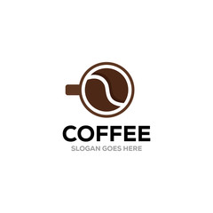 Coffee cup vector logo design template. Vector coffee shop labels.