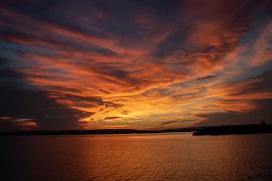 Sunset on the river
