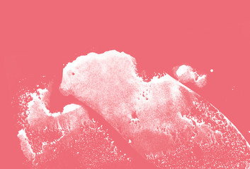 coral pink and white paint brush strokes background 