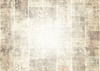 Fototapeta premium Newspaper with old grunge vintage unreadable paper texture background