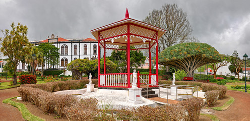 Botanical Garden "Jardim Florencio Terra" in Horta at island Faial, Azores