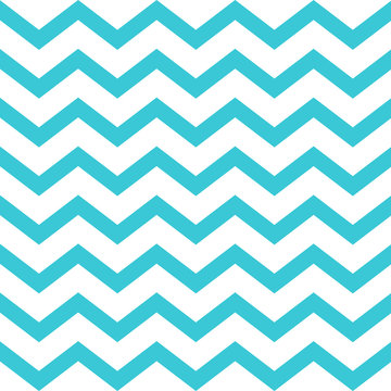 Blue vector seamless zigzag pattern on white background